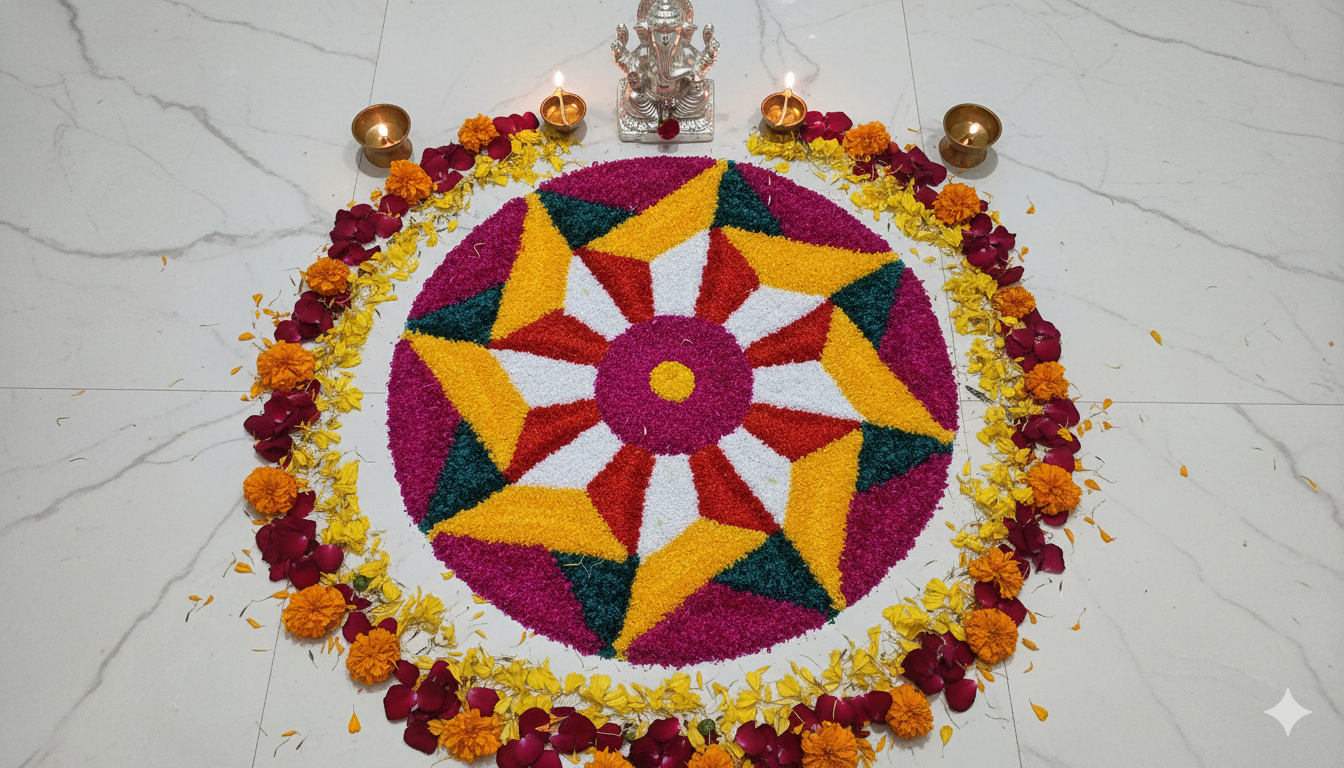 Corner Diwali Mat