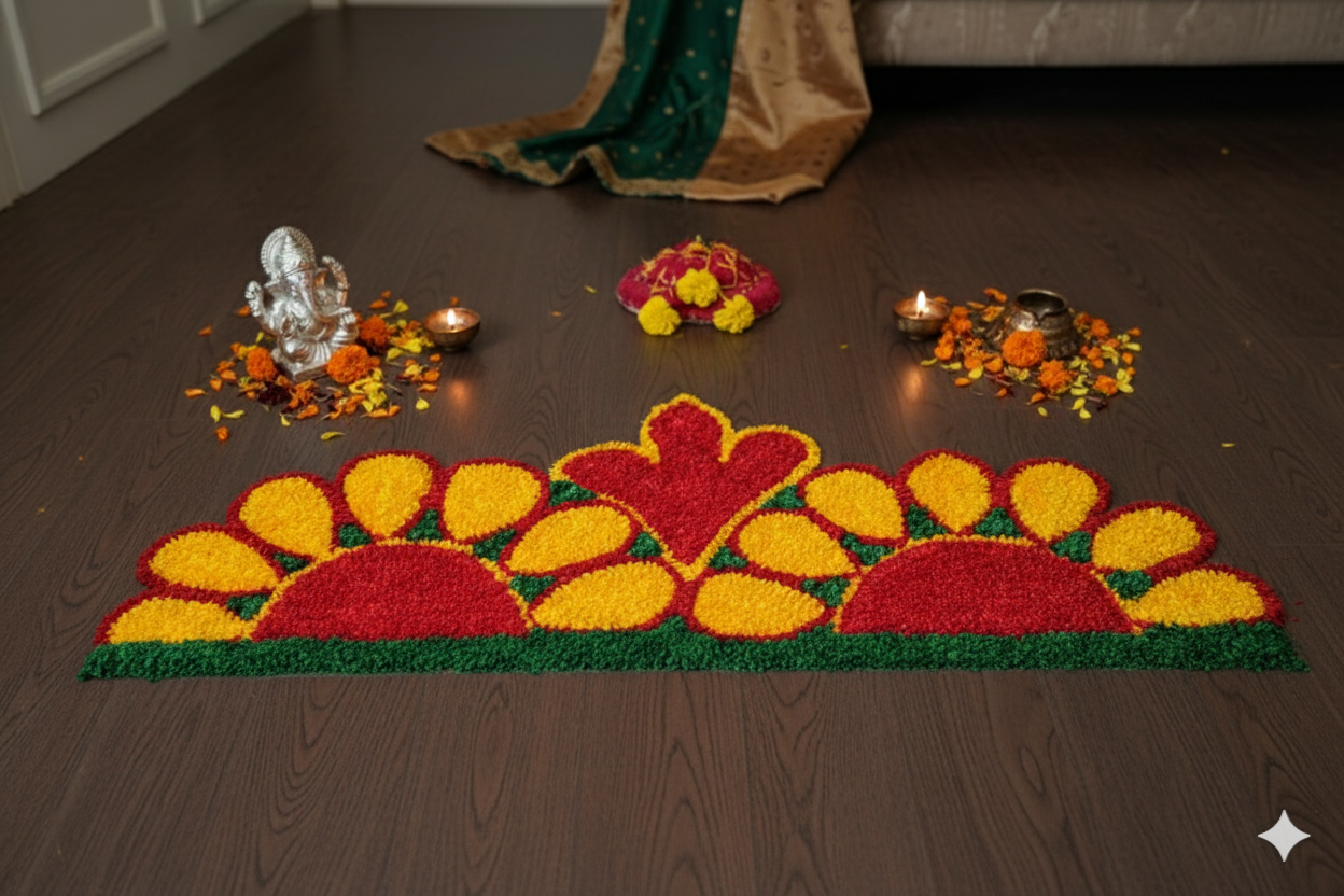 Floral Entrance Mat