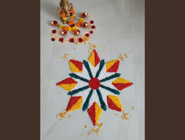 Colorburst Mandala Star Mat