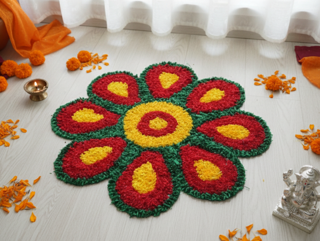 Flower Rangoli Mats