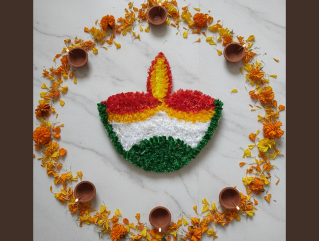 Shubh Deepam Floral Mat