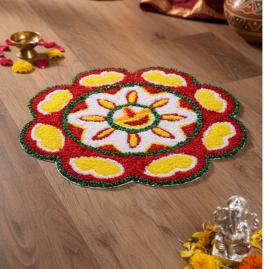 Sun Blossom Rangoli Mat