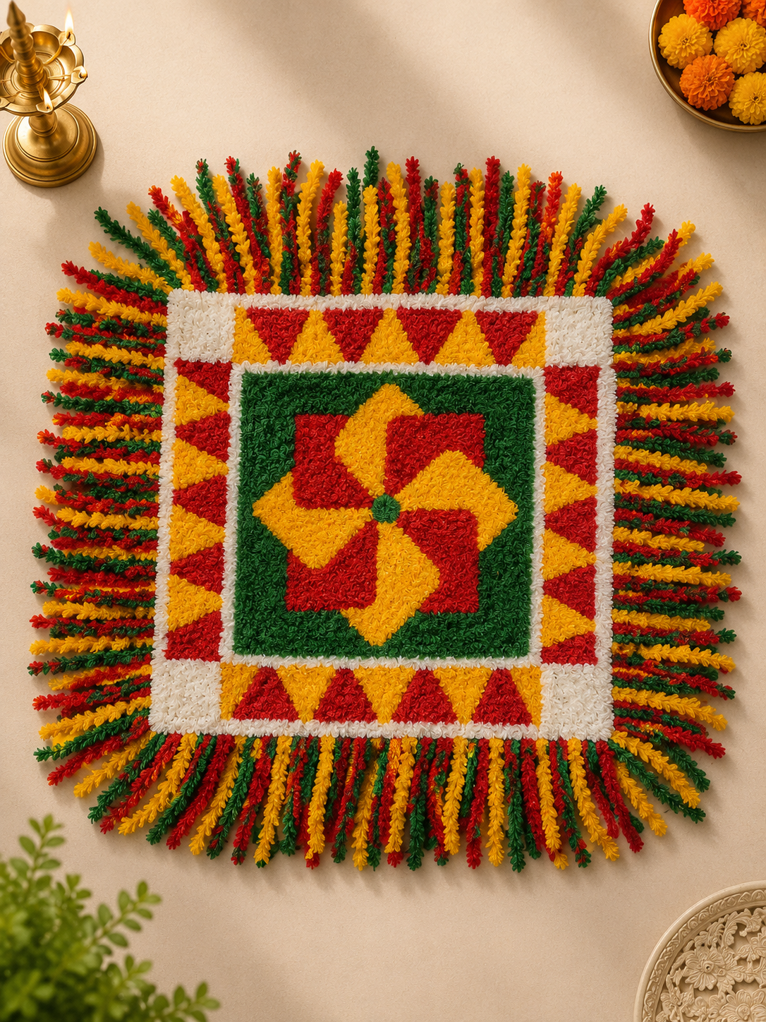 Paisley Garden Round Mat
