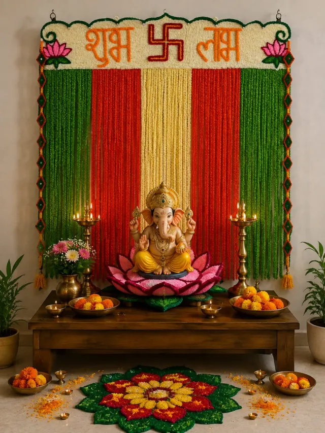 Rangfuroli Shubh Labh Ganpati Backdrop